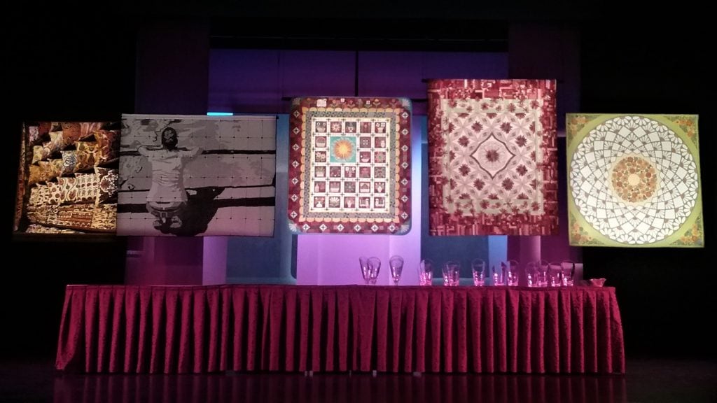 The 5 quilts that received purchase awards in 2017 and became part of the<br />National Quilt Museum’s permanent collection