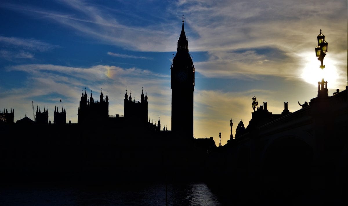 Photo POSTcard: Sun sets on London