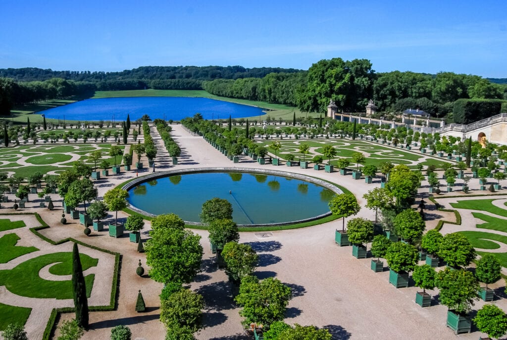 View across the gardens of Versailles