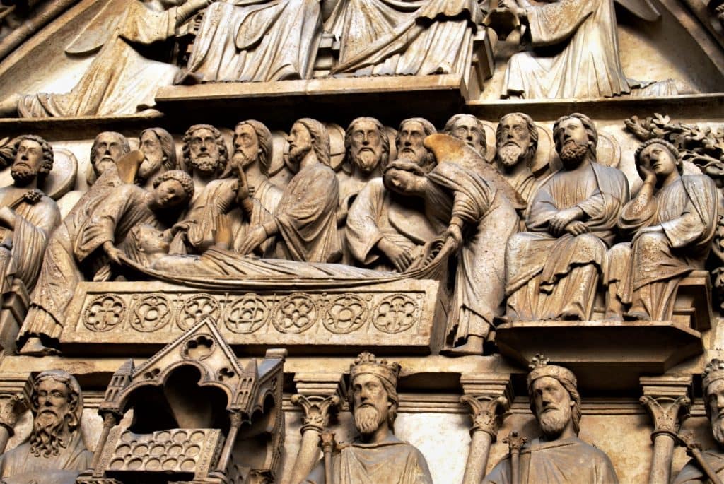 Details inside Notre Dame de Paris