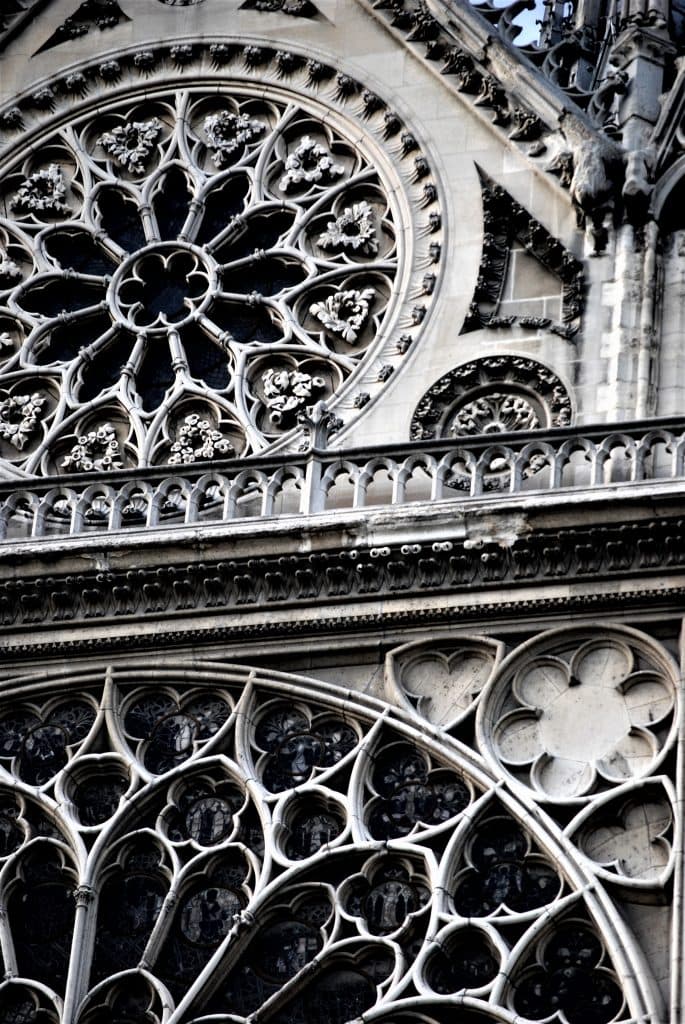 the beautiful rose window at Notre Dame de Paris