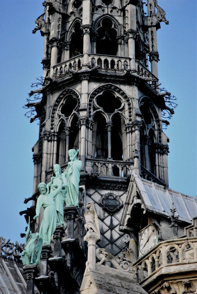 outdoor details at Notre Dame de Paris