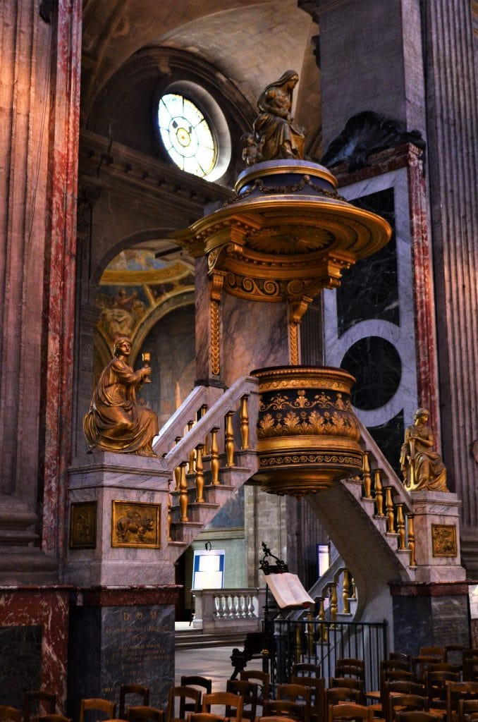 The pulpit at Saint Sulpice