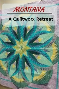Earning how to paper piece at a Quiltworx retreat #quiltworx #quiltiretreat #quilt
