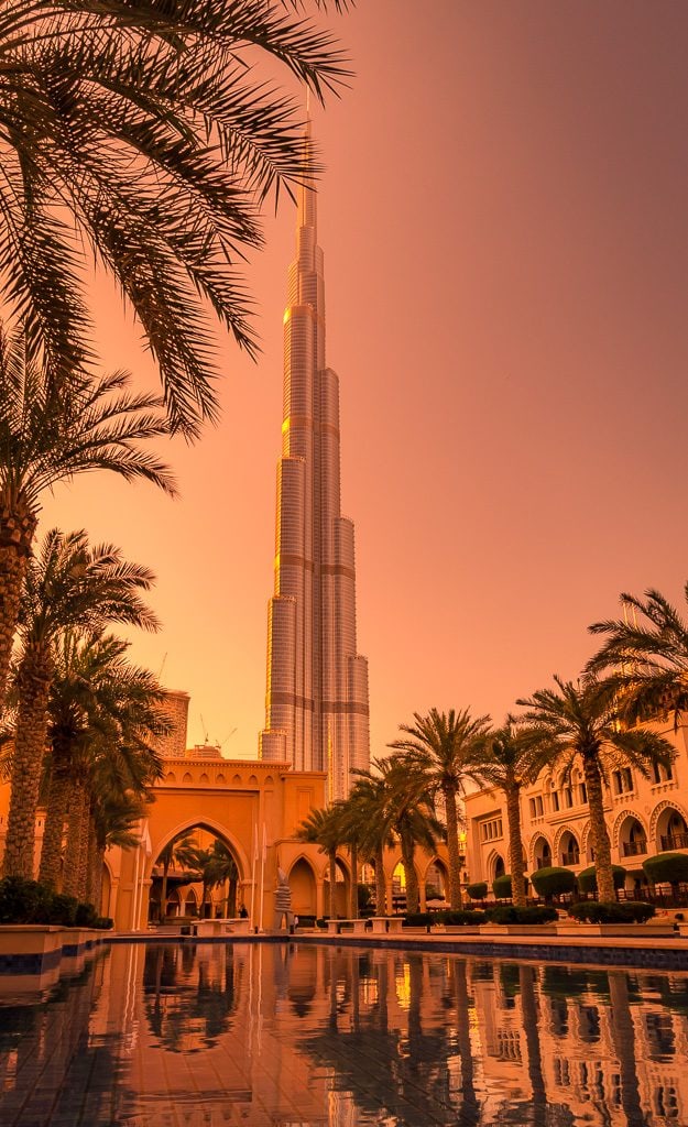 Burj Khalifa at Sunset