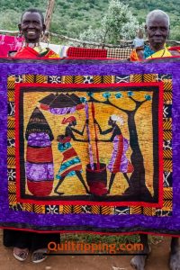 Sharing my Africa inspired quilt #kenya #panelquilt #quilt