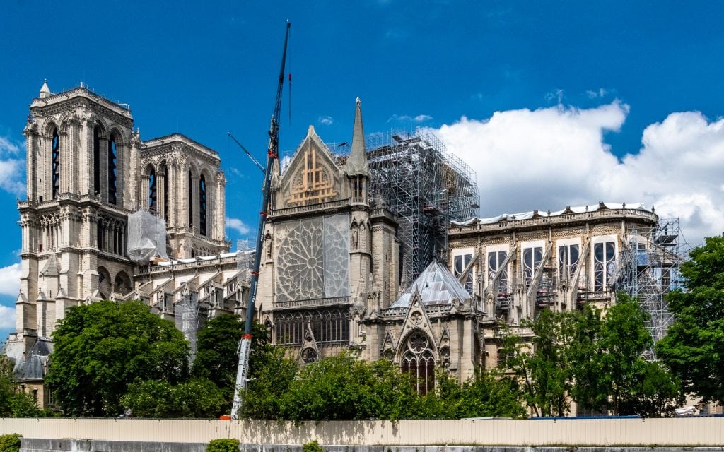 Notre Dame de Paris under renovation