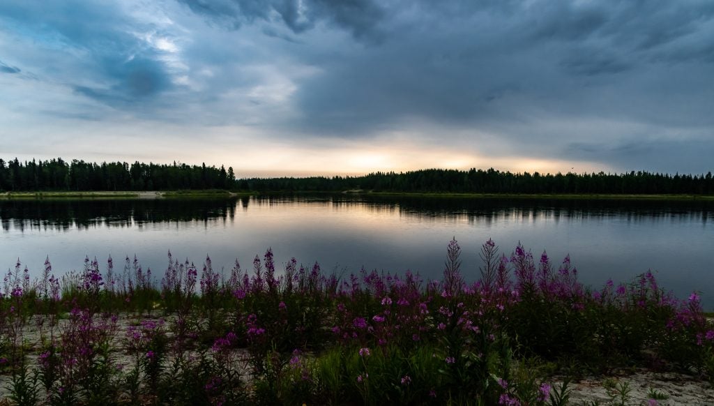 midnight at the Chena Lakes Recreations Area
