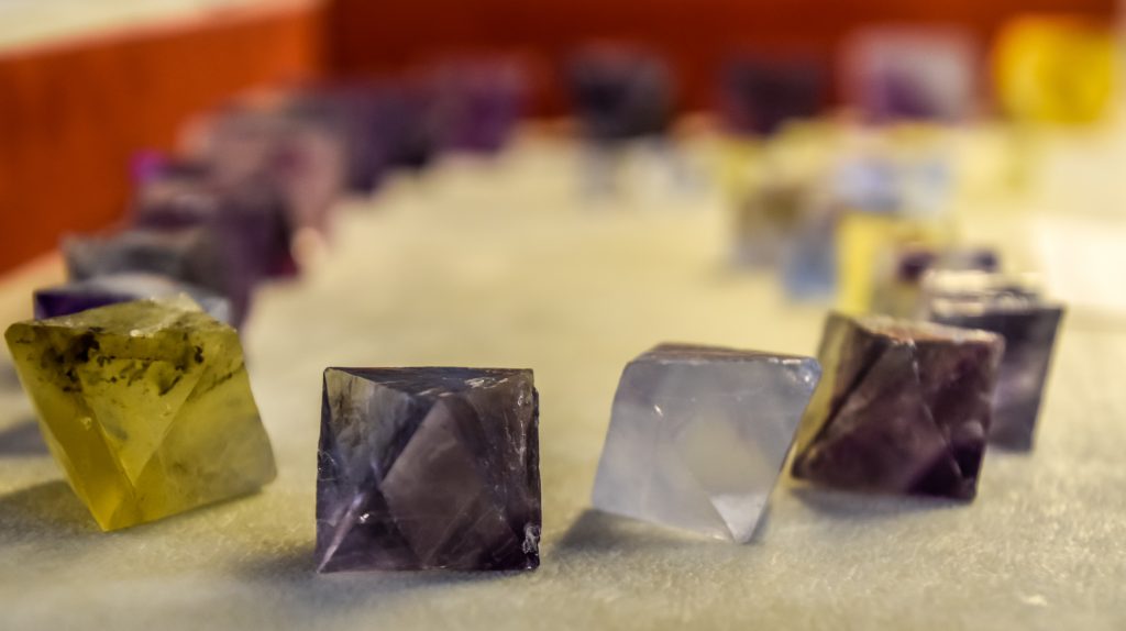 The many colors of fluorite at the Fluorite Museum