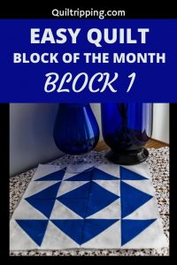 Join me for a block of the month using half square triangles