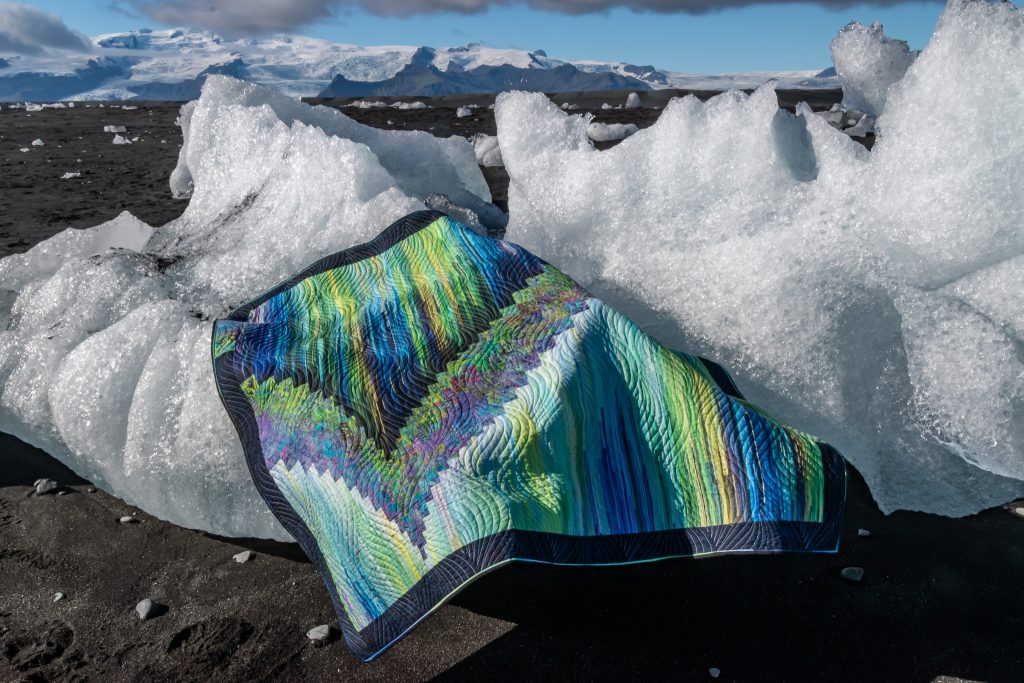Night and Day in Iceland quilt