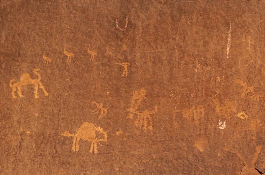 Old petroglyphs in Wadi Rum