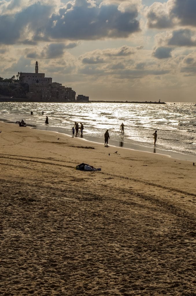 On Tel Aviv's beach looking toward Old Jaffa