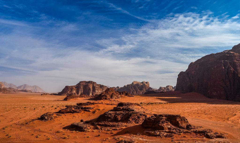 Looking out over the Wadi Rum desert