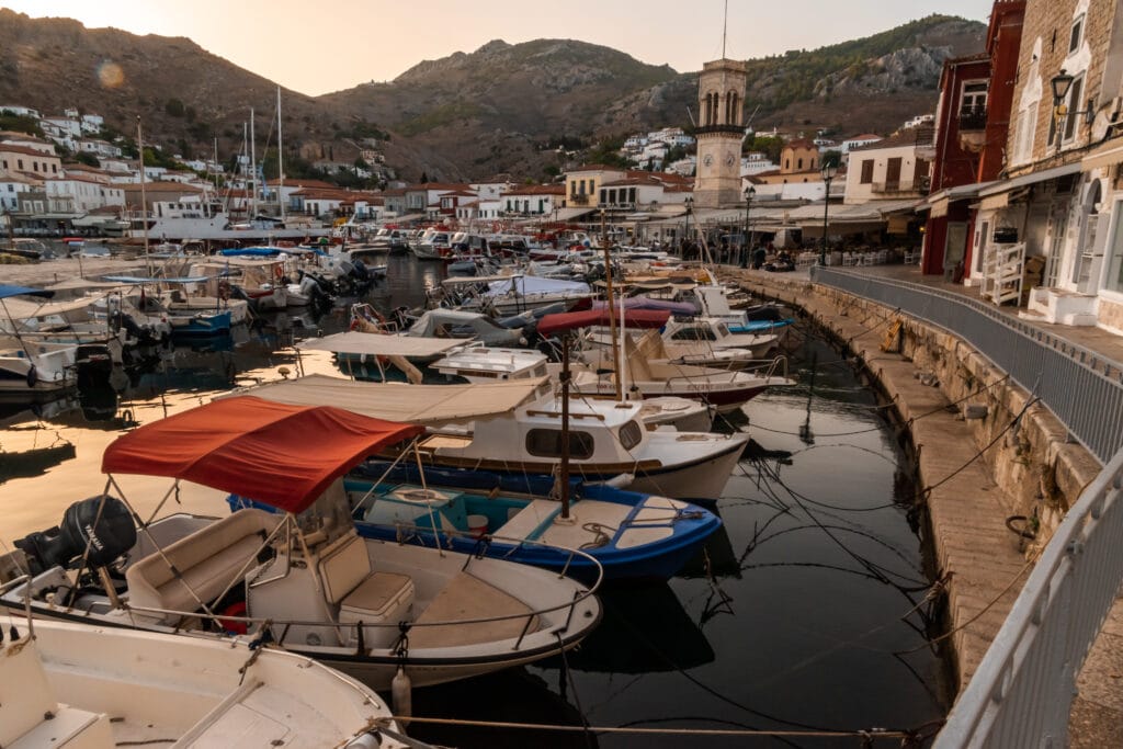 In contrast to the evenings, Hydra is quiet in the early morning