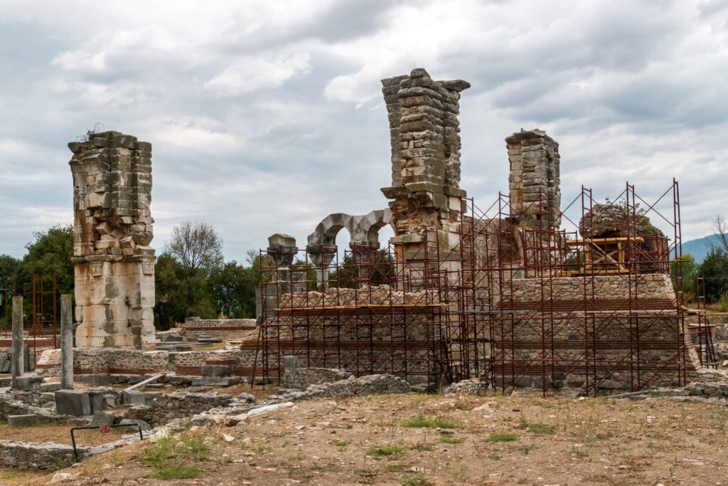 The reconstructed remains of Basilica B
