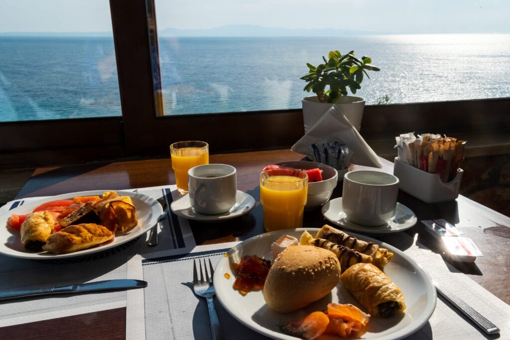 Breakfast with a sea view
