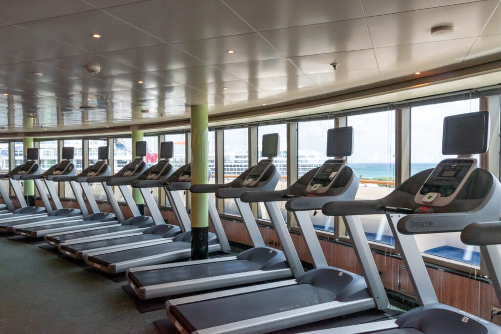 Fitness area on the Ruby Princess