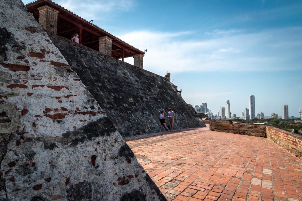 Views of the first level of the fort Castillo San Filipe