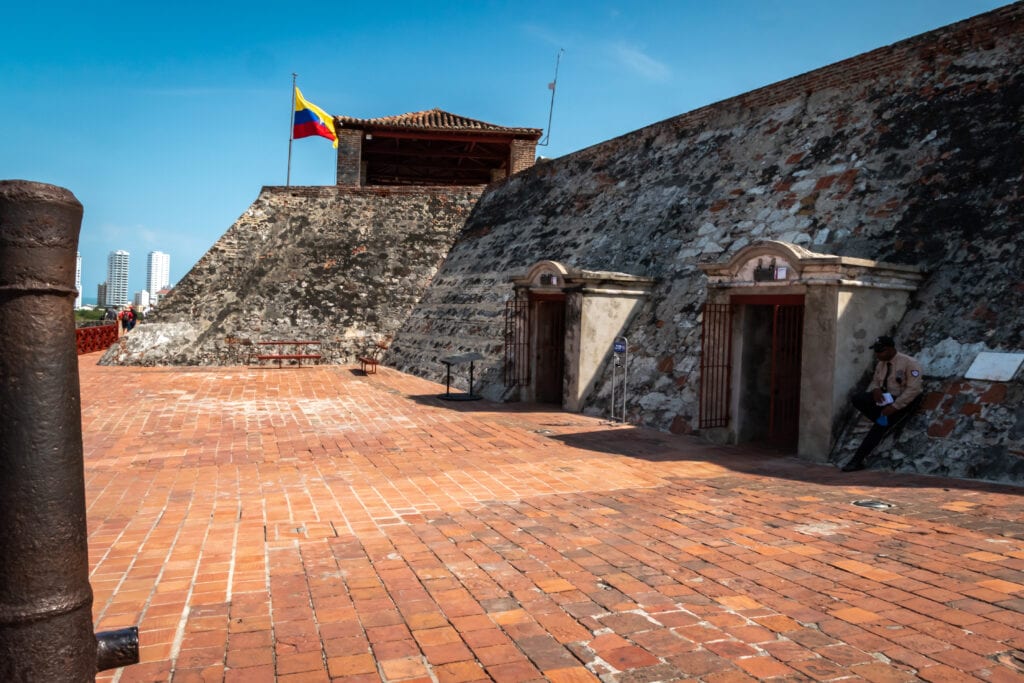 Views of the first level of the fort Castillo San Filipe