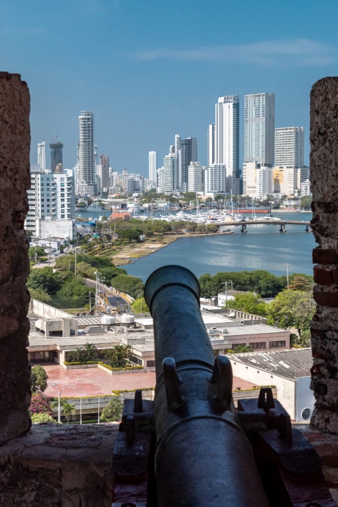 View of new Cartagena from the old fort