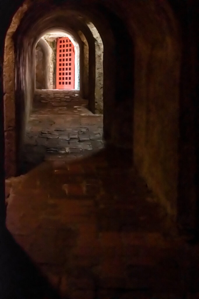One of the tunnels in the fort