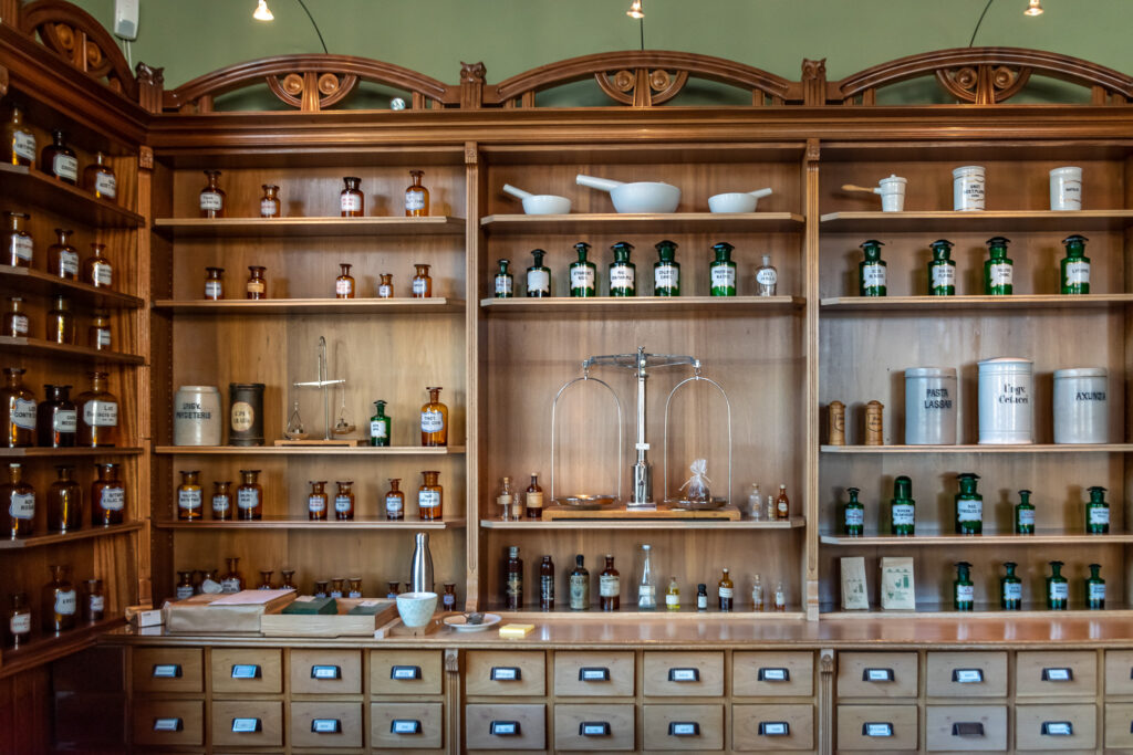 The old preserved pharmacy in Aalesund