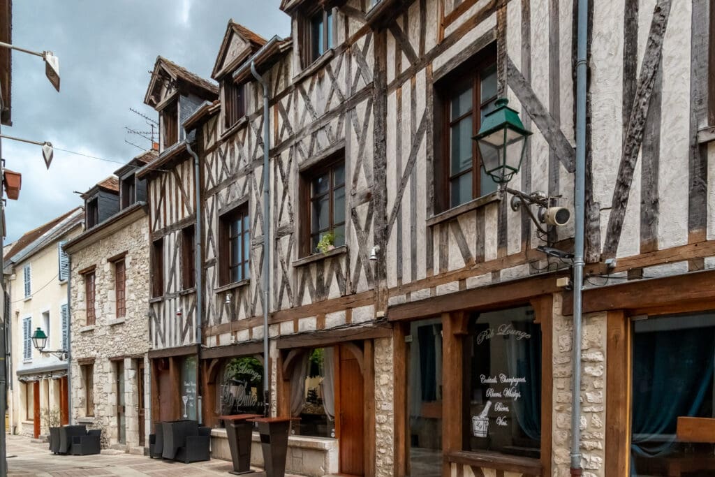 some of the half timbered houses in Montargis
