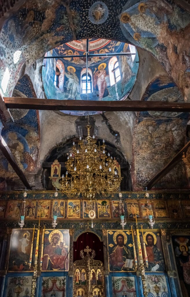 Inside the beautiful Vlatadon Monastery