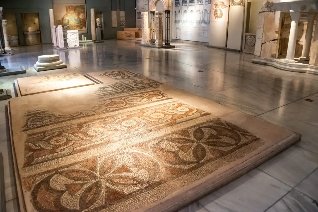 mosaic floor in the Museum of Byzantine Cultrue