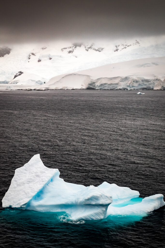 A lone iceberg in Wilhelmina Bay