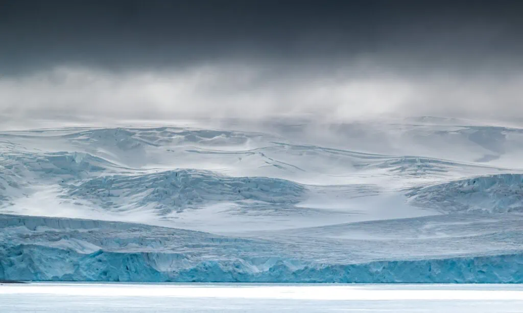 Ice and clouds - typical Antarctica scenery in Admiralty Bay