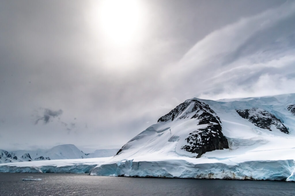 Early morning views of the Antarctic scenery