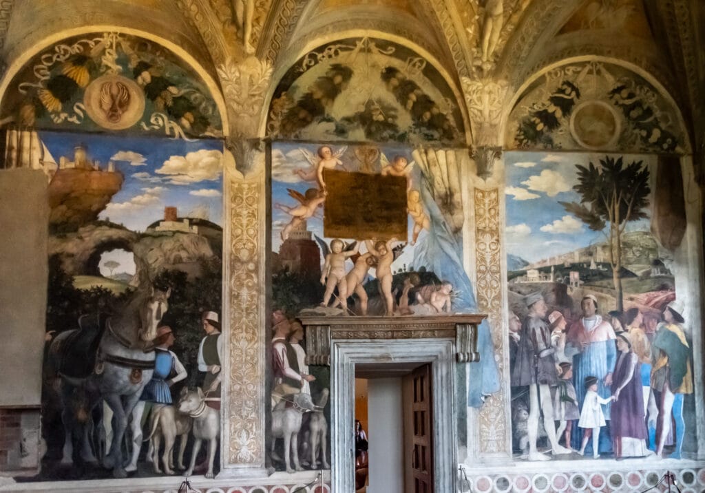 One of the frescoed rooms in the Ducal Palace in Mantua