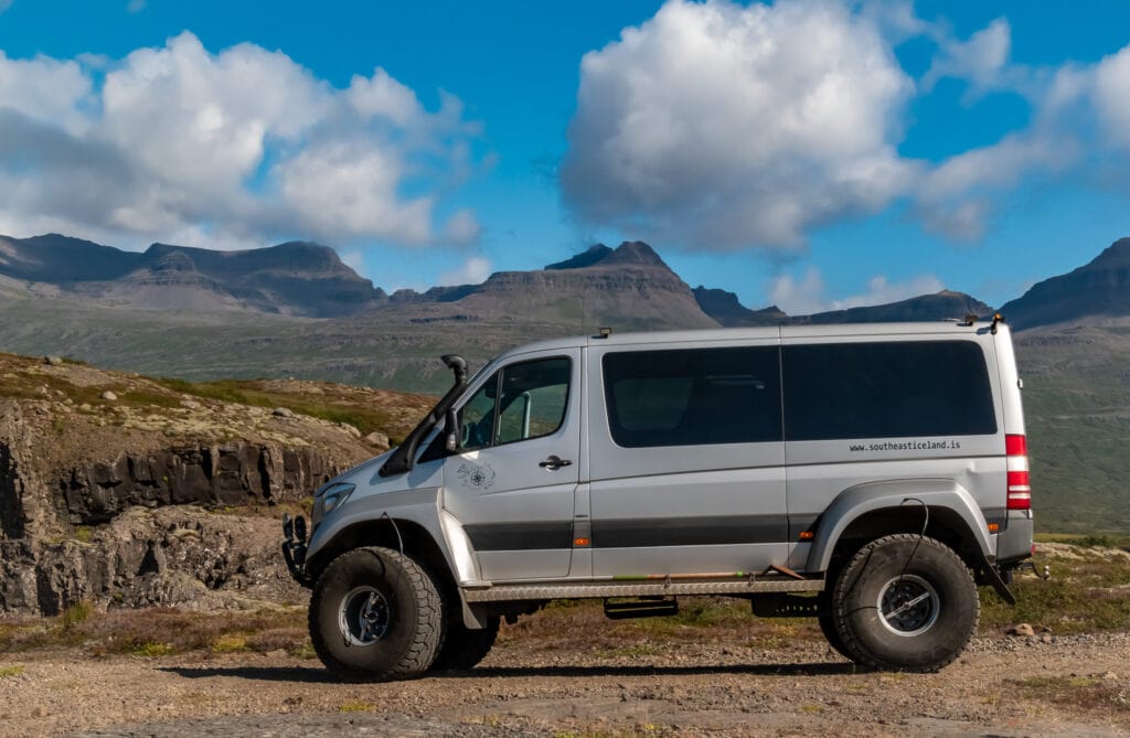 Our specially designed 4x4 vehicle for Iceland's back roads
