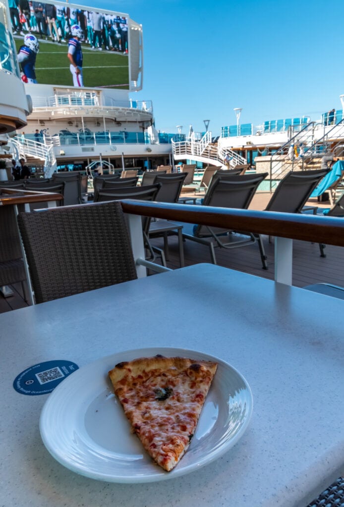 Slice pizza on the Discovery Princess