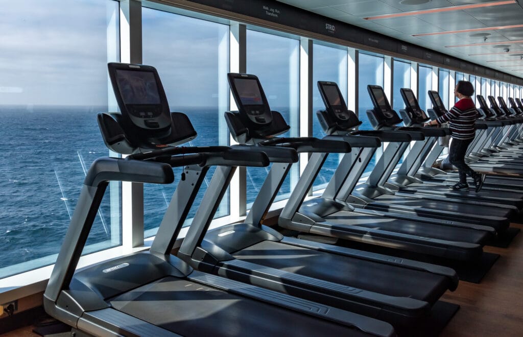 Fitness area on the Discovery Princess