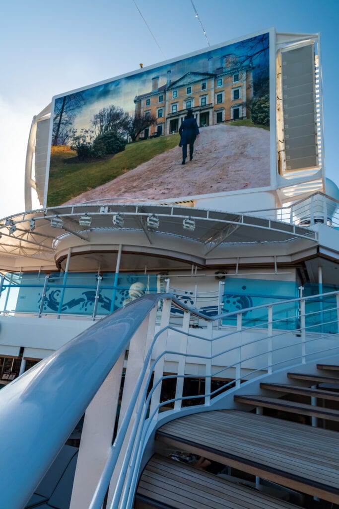 The Movies Under the Stars screen on the Discovery Princess