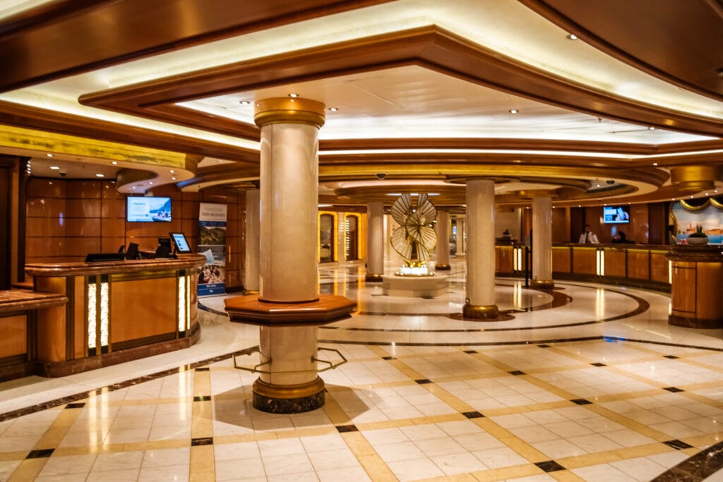 Excursions Desk and Guest Services on the Regal Princess