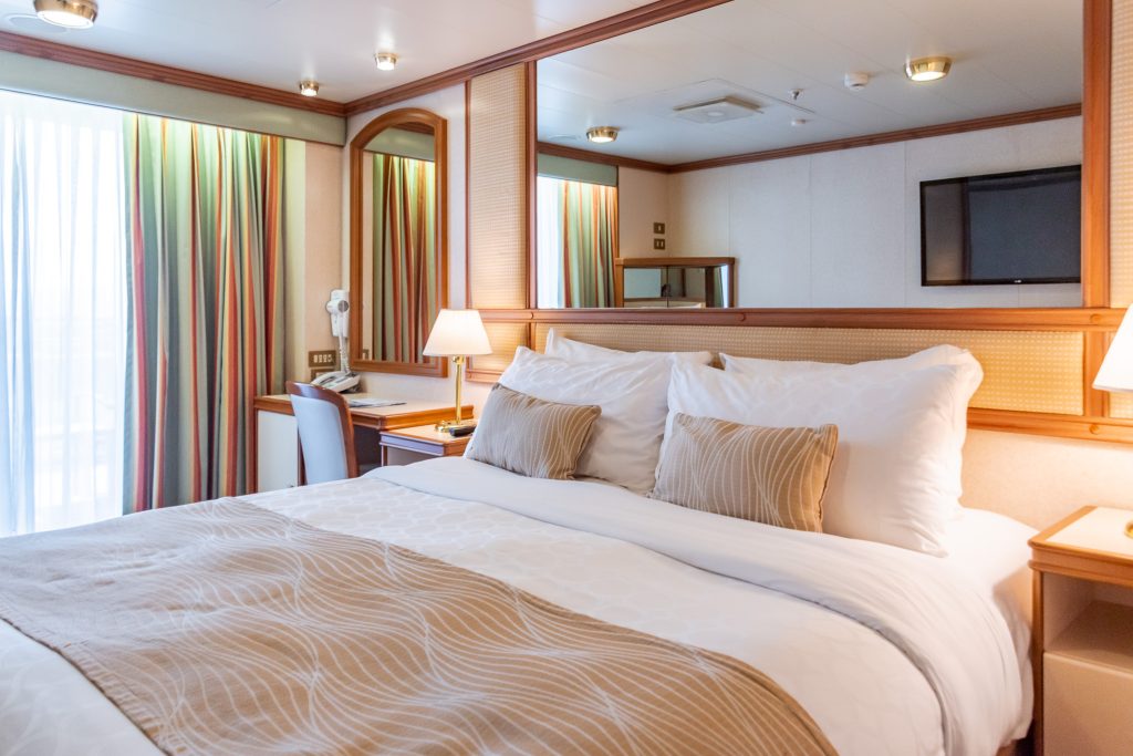 Deluxe balcony cabin on the Ruby Princess