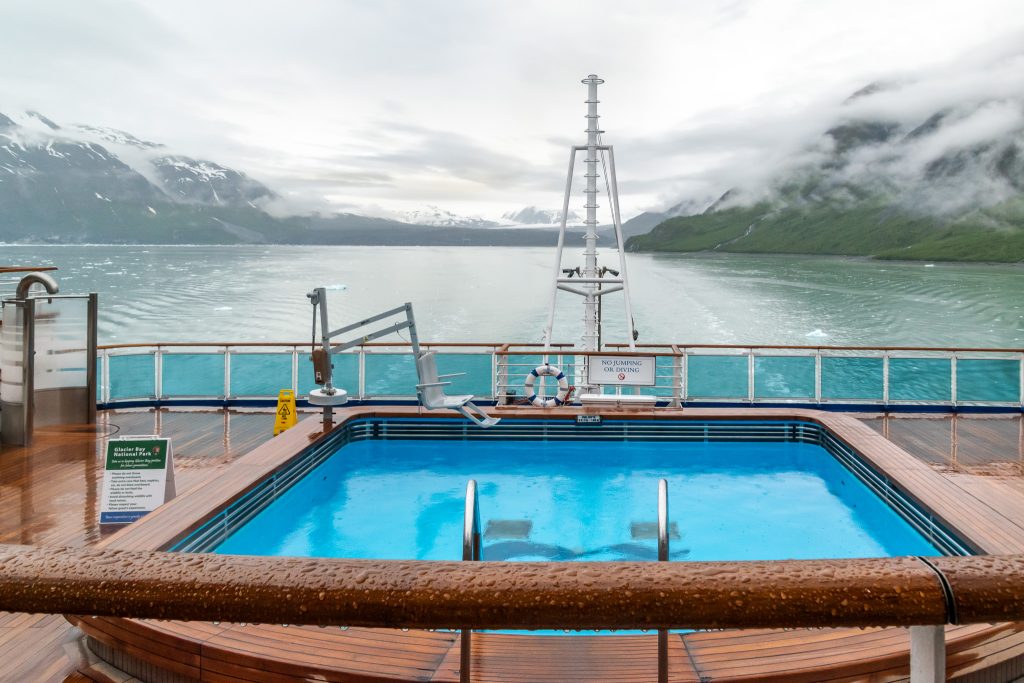 Watching the Alaskan scenery