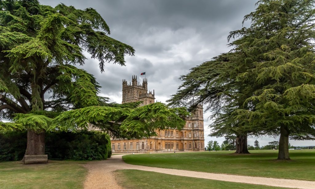 Ancient trees surround Highclere Castle