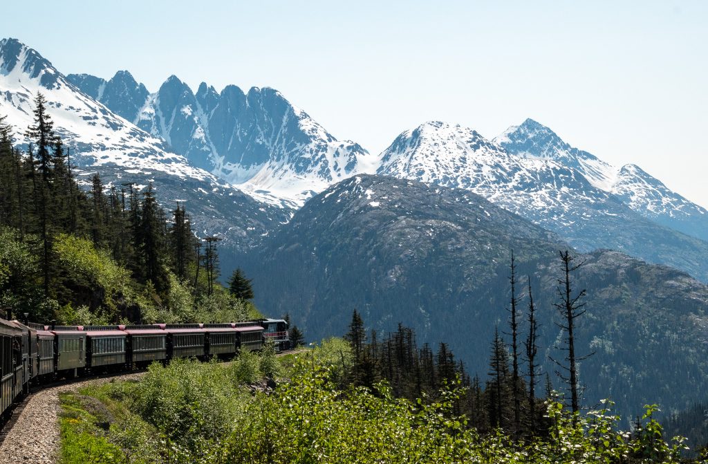 Incredible scenery on the White Pass-Yukon train ride from Skagway 