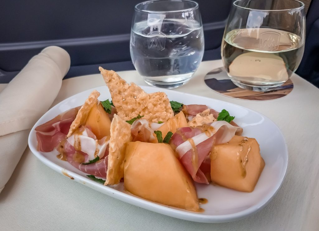 Melon and prosciutto starter
