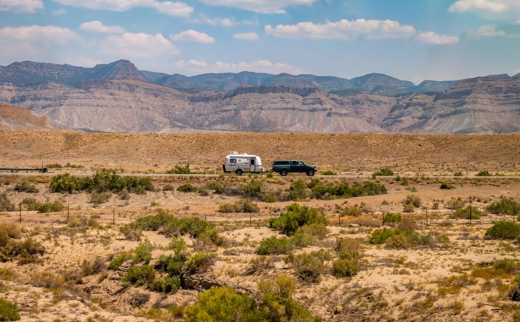 Driving in the desert in eastern Utah
