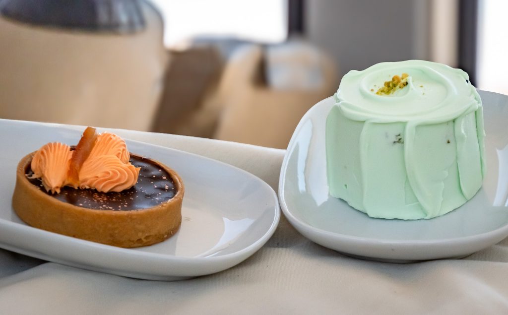 It was a tough choice between the two dessert options at lunch