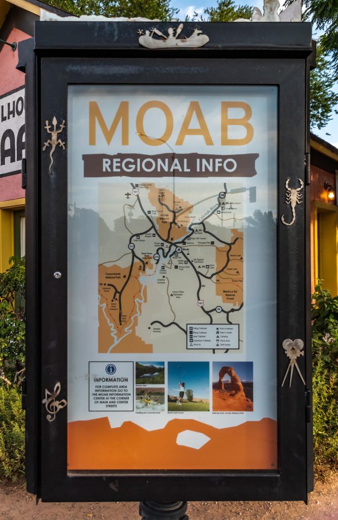 The regional maps in Moab were very informative