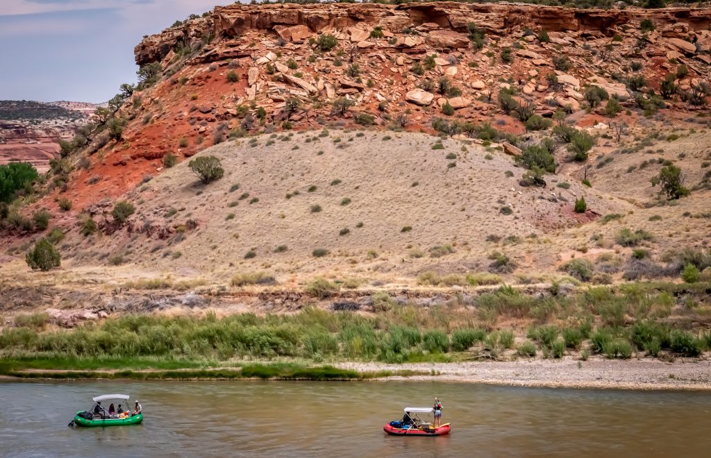 Rafters on the Colorado River in Ruby Canyon