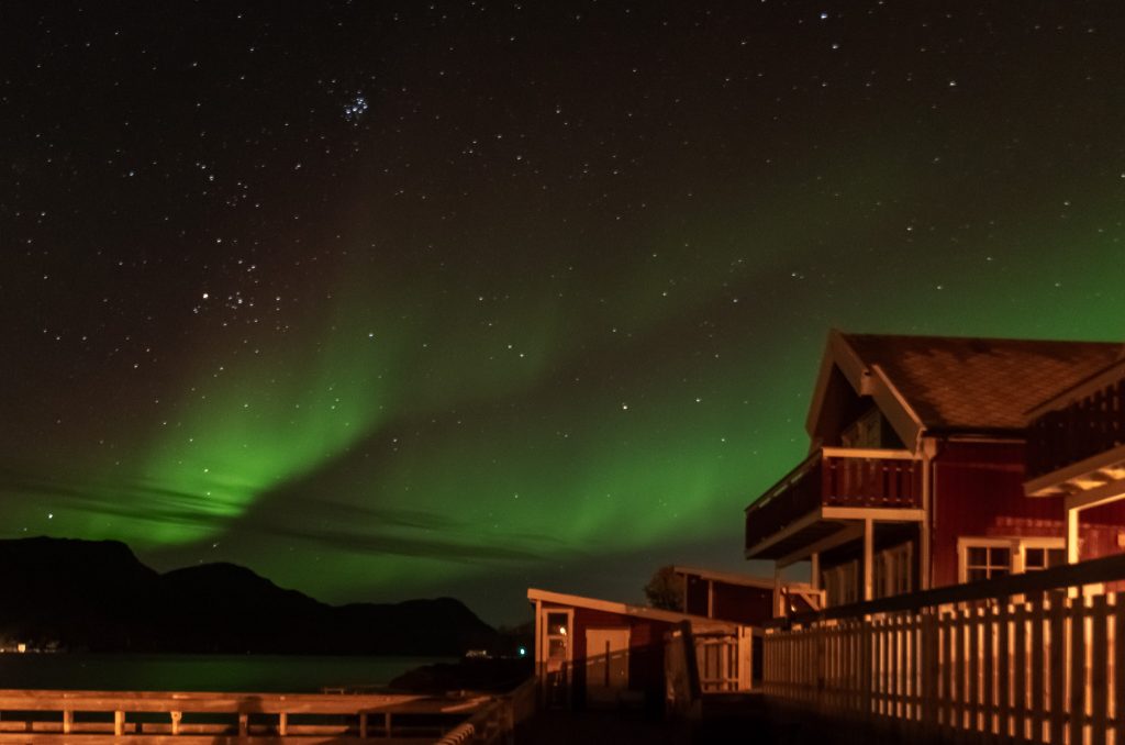 Northern lights over Vengsoya island