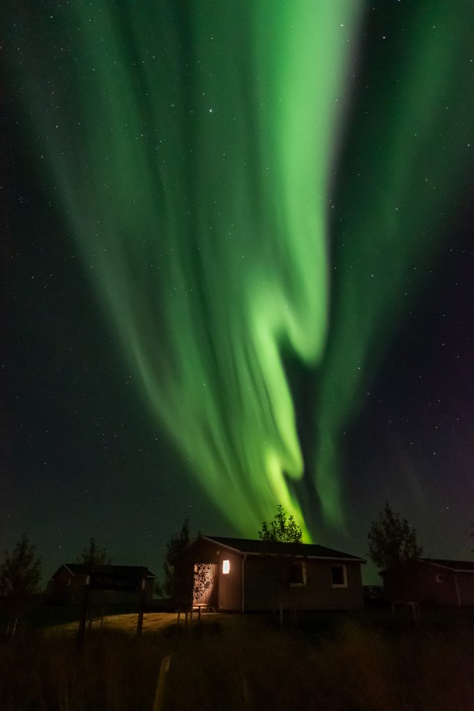 Northern lights views in Iceland